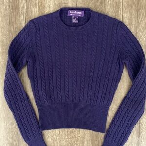 Vintage 90’s Ralph Lauren Collection cashmere cropped sweater